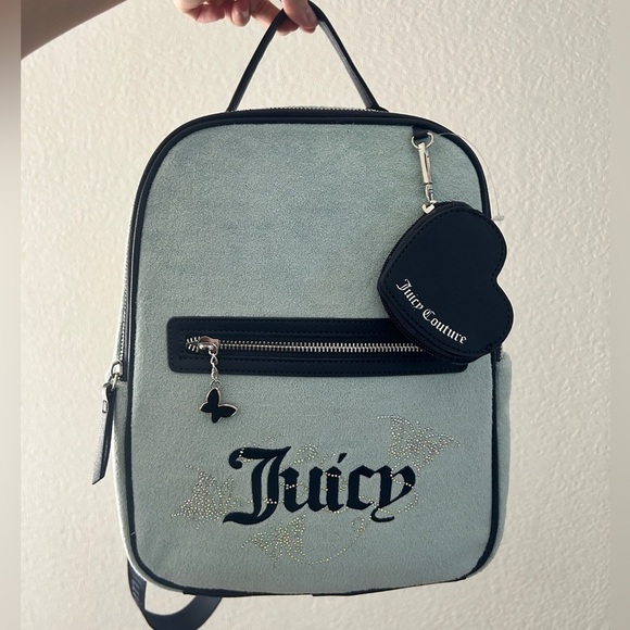 Juicy Couture Mint Backpack w/ Heart Coin Pouch, Exclusive- NWT - Picture 13 of 14